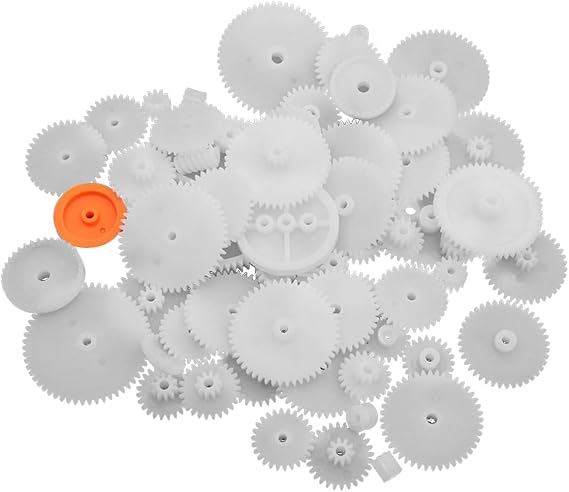 64pcs Plastic Gear Set Assembly for RC Motor Gears Mini Robot Gears Gear Replacement Parts for DIY RC Drone Car Helicopter Model Building