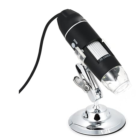 Microscope Observation Professional 1600X Digital USB Microscopio With OTG LED Light Magnifier With Stand(Type 2)