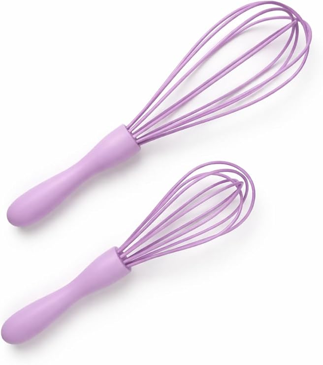 Silikon Çırpıcı Karıştırıcı, Isıya Dayanıklı 2’li Set (1, Lila)