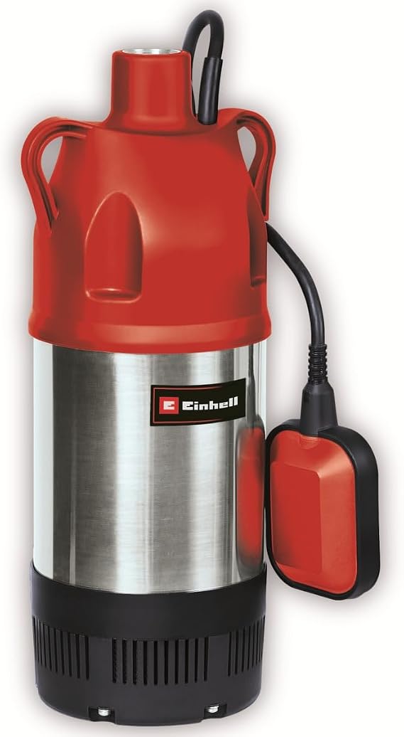 Einhell Submersible Pressure Pump GC-DW 900 N (900 W, max. 6000 l/h, 32 m Head, Foreign Bodies up to 2.5 mm, infinitely Height-Adjustable Float Switch)
