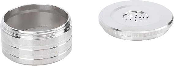 POENVFPO Reusable Coffee Capsule Stainless Steel Eco-Friendly Pods for Delta Q Coffee Machine 3 Pack (with Brush Spoon)