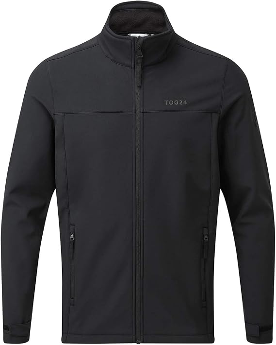 TOG24 Feizor Mens Windproof Walking Softshell Jacket, Outdoor Zip-Up Casual