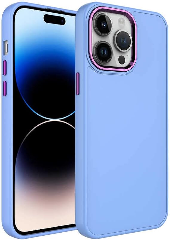Spia Apple iPhone 13 Pro ile uyumlu Kılıf Lila Luma Metal Kamera Lens Çerçeveli Kapak Orijinal Esnek Dayanıklı Darbe Karşıtı Koruyucu Yeni Nesil Tasarım (Apple iPhone 13 Pro, Lila)