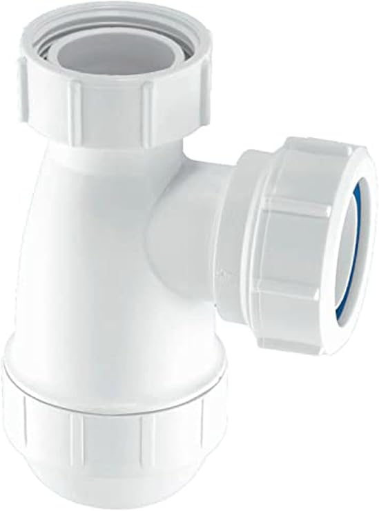 McAlpine E10 Bottle Trap 50mm Water Seal with 1.25" Multifit Compression Outlet.