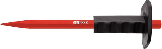 KS Tools 156.1512 Pointed Chisel with Hand Protection Handle Octagonal 500 mm