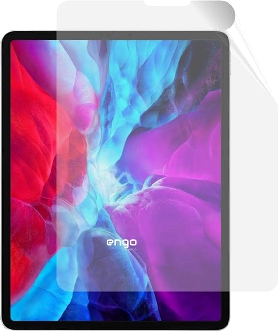 Engo Apple iPad Pro 12.9 İnç 4. Nesil İle Uyumlu Paperfeel Ekran Koruyucu Kağıt Hissi Veren Dokulu Mat Yüzey, Pencil Kullanımı, Not Alma Ve Çizim İçin