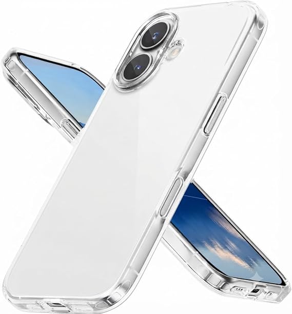 iPhone 16 ile Uyumlu Şeffaf ve Sararmaya Dayanıklı Silikon Kılıf, Extra İnce ve Yumuşak Model (iPhone 16)