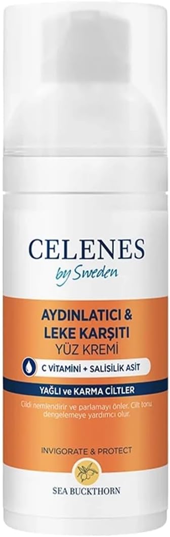 Celenes By Sweden Sea Buckthorn Dengeleyici Yüz Bakım Kremi Yağlı/Karma Ciltler 50 ml