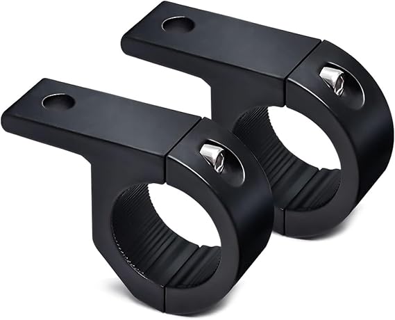 2Pcs Black Light Bar Mounts,Light Bars Mounting Brackets,Motorcycle Mounting Brackets,Bracket Driving Fog Lights Bracket for Car Motorcycle Automotive,Car Accessories 0.75" 1" 1.25" Bull Bar Mounting