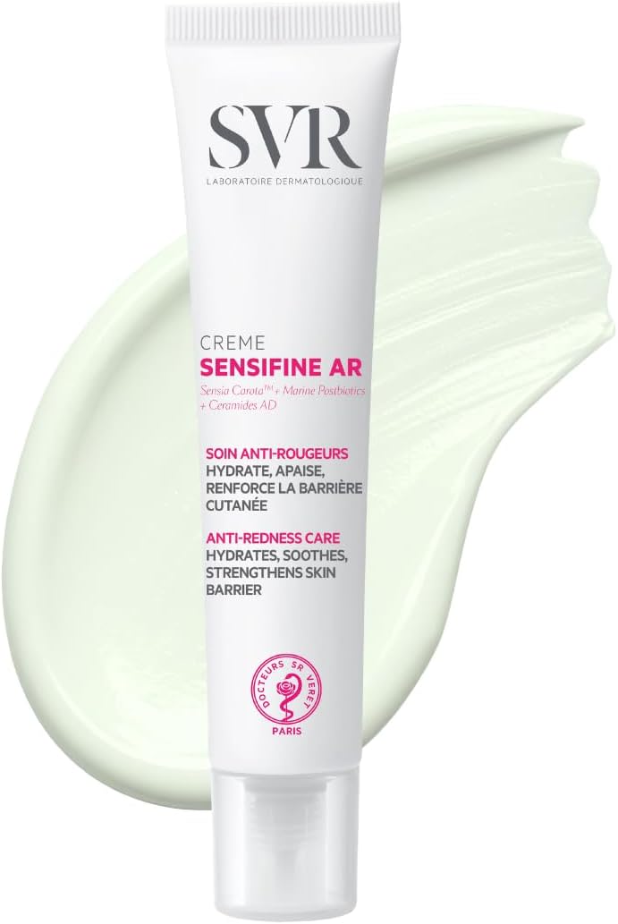 SVR SENSIFINE AR Cooling Hydrating Rosacea Cream for Face, Intensive Soothing Anti-Redness Moisturiser, 40ml