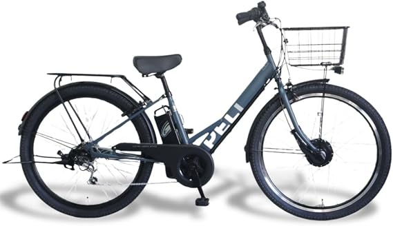 100％完成車納品 PELTECH Electric Assist Bicycle, 27.5-Inch, Shimano 6 Speeds Exterior, Large Basket, Nidec Motor TDA-728L