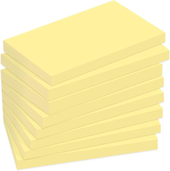 Agoer Sticky Notes Large 76 x 127mm, 1200 Sheets Sticky Note Pads, Yellow