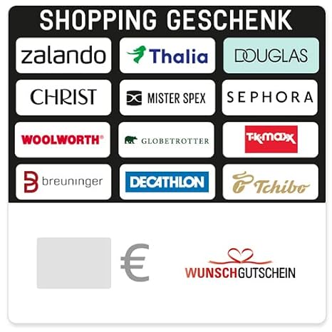 Shopping Gift – Last Minute Gift Idea – for Germany – by Mail (not redeemable for Amazon)