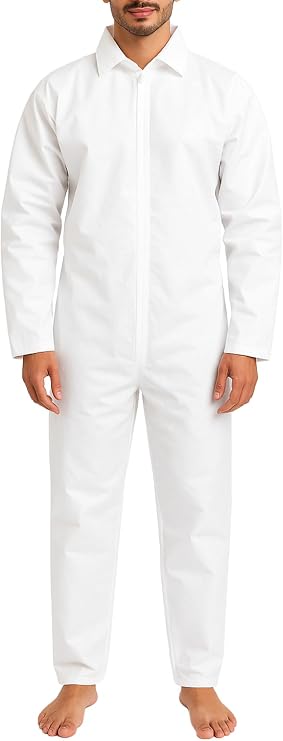 Protective Disposable Overall Paper Boiler Suit Coveralls Protection Suit Cuffs and Ankles