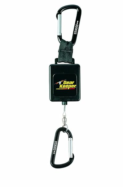 Gear Keeper RT3-4568 Retractable Instrument Tether with Aluminum Carabiner, 80 lbs Breaking Strength, 68 oz Force, 16" Extension