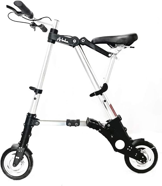 Ultra-Lightweight Bicycle, Ultra-Compact 16-inch Bike, Aluminum Folding Bicycle, Sports, Outdoor, Commuting, Picnic, Outing, 7-Speed, Shift, Front and Rear D-Brakes Purple