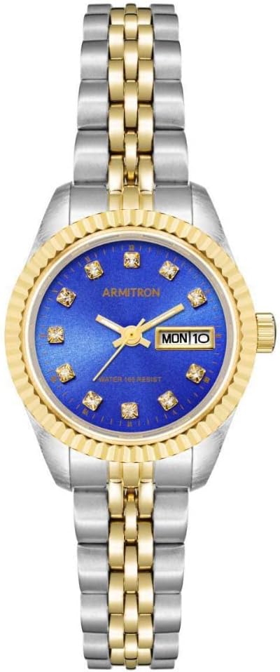 Armitron Women's Genuine Crystal Accented Day/Date Function Bracelet Watch, 75/2475