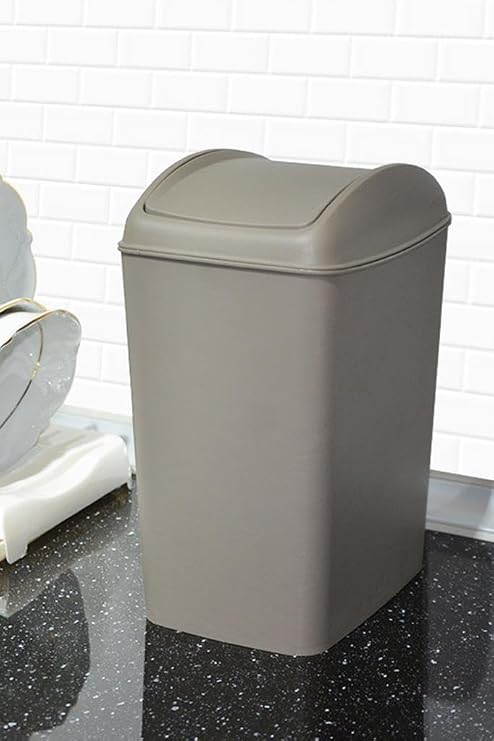 Smartware Soft Çöp Kutusu Döner Kapak 5 LT BEJ