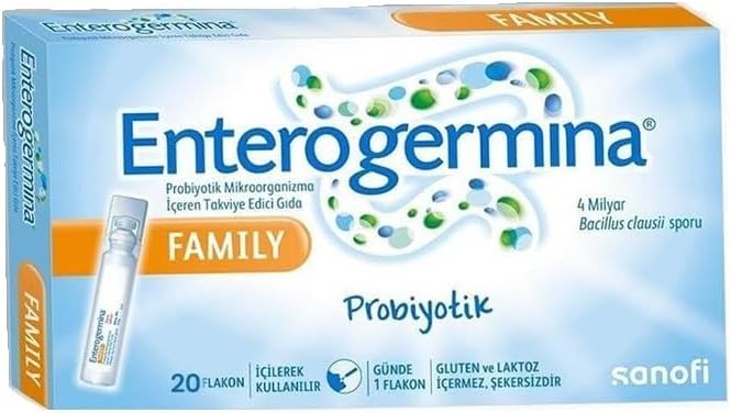 Enterogermina Aile 20 Flakon 4 Milyar Bacillus Clausii Sporu İçeren Probiyotik
