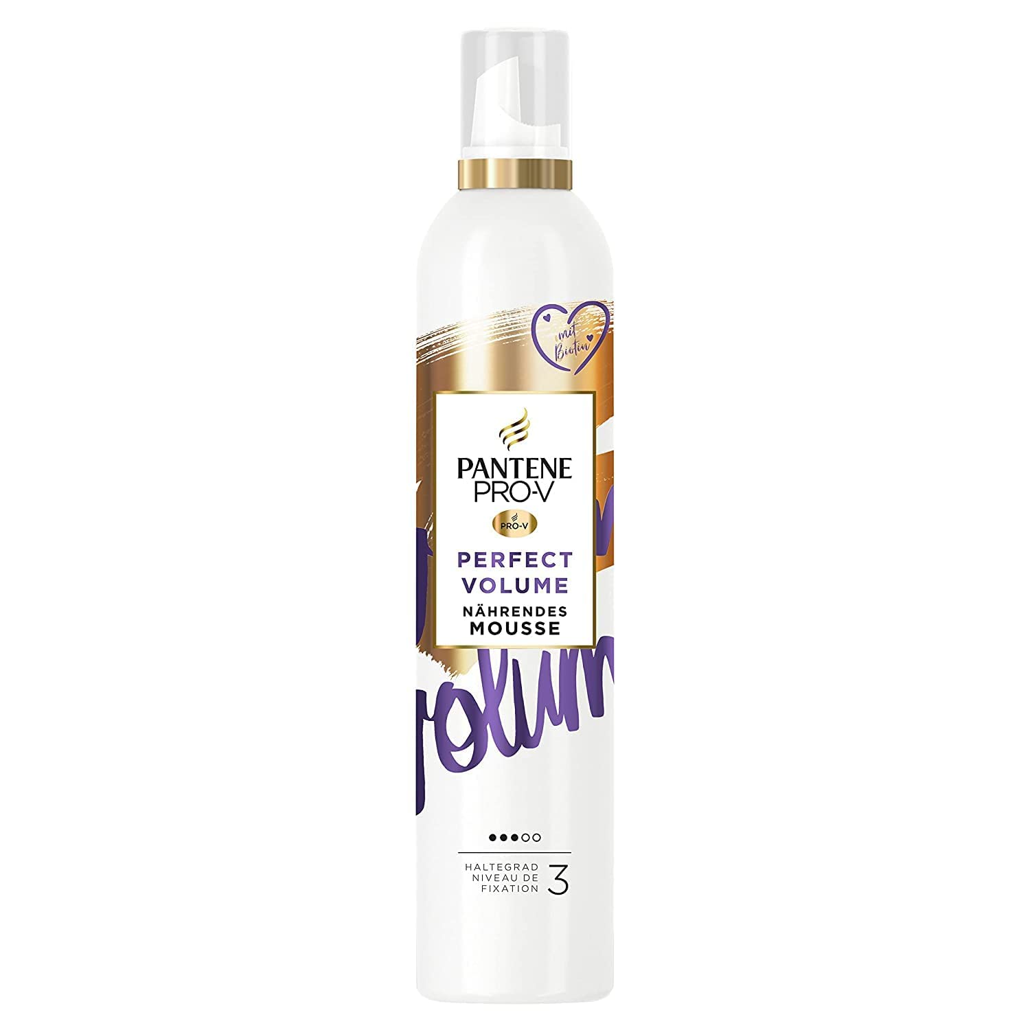 Pantene Pro-V Nourishing Mousse Perfect Volume 200 ml with Biotin Hold Level 3 Makes Hair Look Thicker & Fuller Hair Care