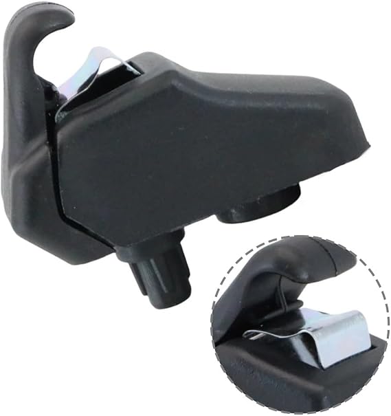 Sun Visor Clip Hook Bracket Compatible with Maserati Ghibli 2014-2017 GranTurismo Levante 2016-2020 Black ABS Replacement Part 670028335