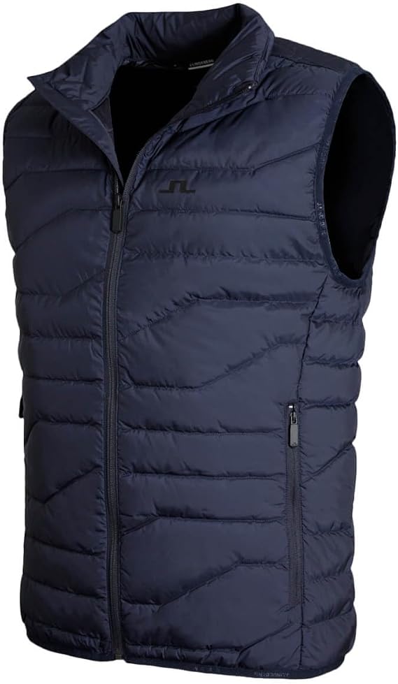 J.Lindeberg Mens Cliff Light Down Water Repellent Vest - JL Navy - M