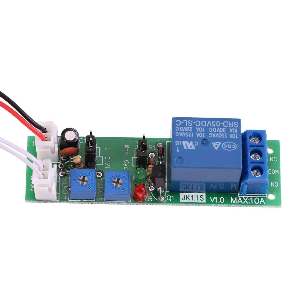 1 x DC 12 V24 V adjustable cycle time delay switch module onoff timer timer module 6 optional types DC5V 0-24 hours