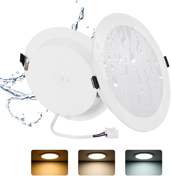 2 Pack LED Downlights Ceiling 16W 1400LM 3CCT IP44, Cutout 145-160mm [Energy Class E]