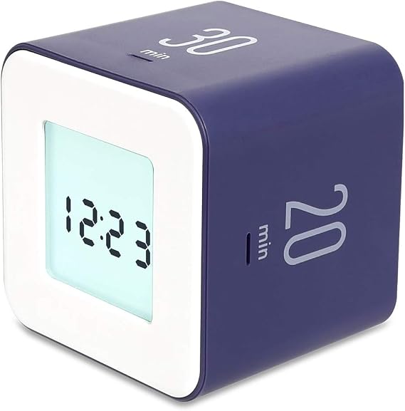 Mooas Multi Cube Rotating Timer, Simple Operation, Clock (Violet)