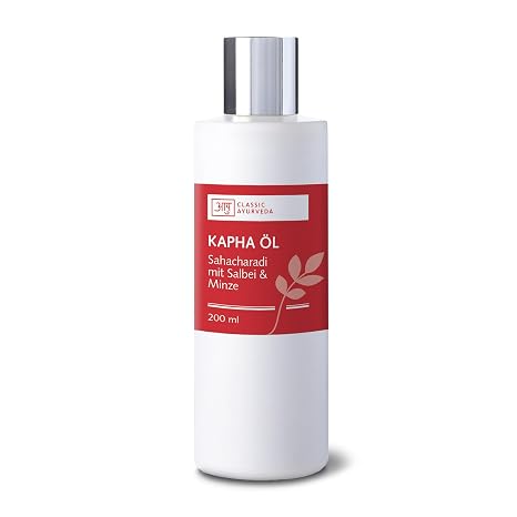 Classic Ayurveda - Kapha Oil (Sahacharadi with Sage & Mint) - 200 ml - Traditional Ayurvedic Massage Oil with Kapha Soothing Herbs