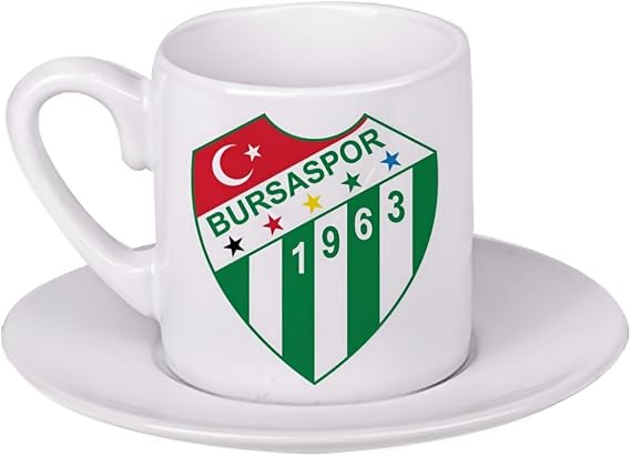 GHOSTBASTIR DESİGN Bursaspor Porselen Türk Kahvesi Fincanı