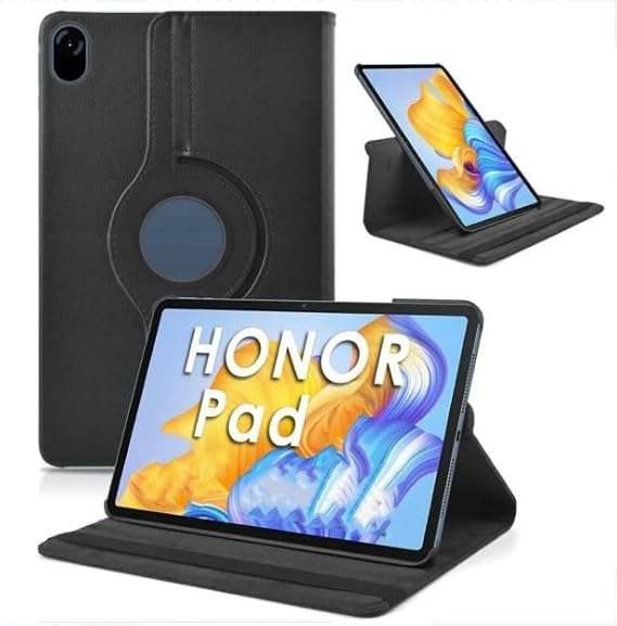 Fuchsia Huawei Honor Pad 10 12.1" ile Uyumlu Standlı 360° Yatay Dikey Dönebilen Deri Tablet Kılıfı