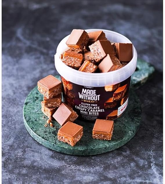 M&S Made Without Gluten Chocolate Crispy Caramel Mini Bites, 270g