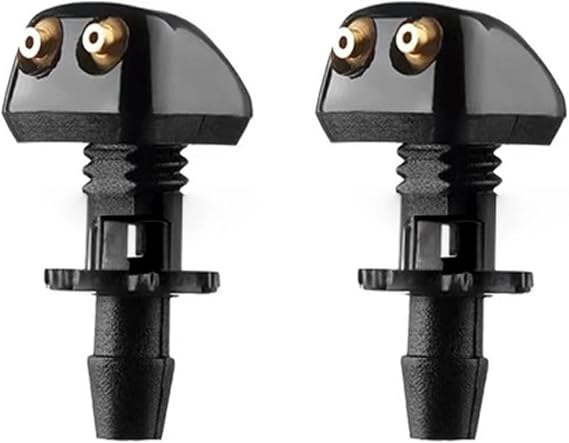 2Pcs Car Windshield Washer Nozzles, Front Windscreen Washer Jet Nozzle for Car Windshield, Adjustable Wiper Nozzle Replacement Parts for Most Cars