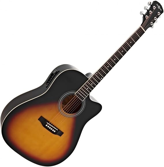 Dreadnought Cutaway Electro Acoustic Guitar, Sunburst