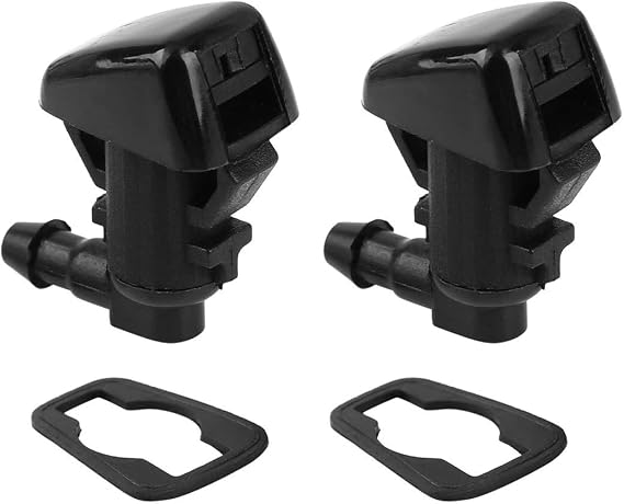 Unifizz 2 pcs Black Windshield Wiper Jet Nozzle Kit for Dodge Nitro 2011-2007, Jeep Commander 2010-2006, Jeep 2010-2005; Model # 55157319AA