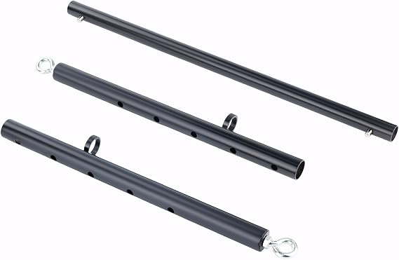 Black Expandable Spreader Bar Set Sports Pilates Training Tools Kit