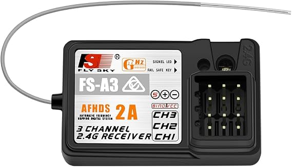 Flysky FS-A3 3CH Receiver 2.4G AFHDS 2A Flysky FS-GT5 FS-GT2E FS-GT2F FS-GT2G FS-iT3B FS-iT3C Transmitter 1 piece