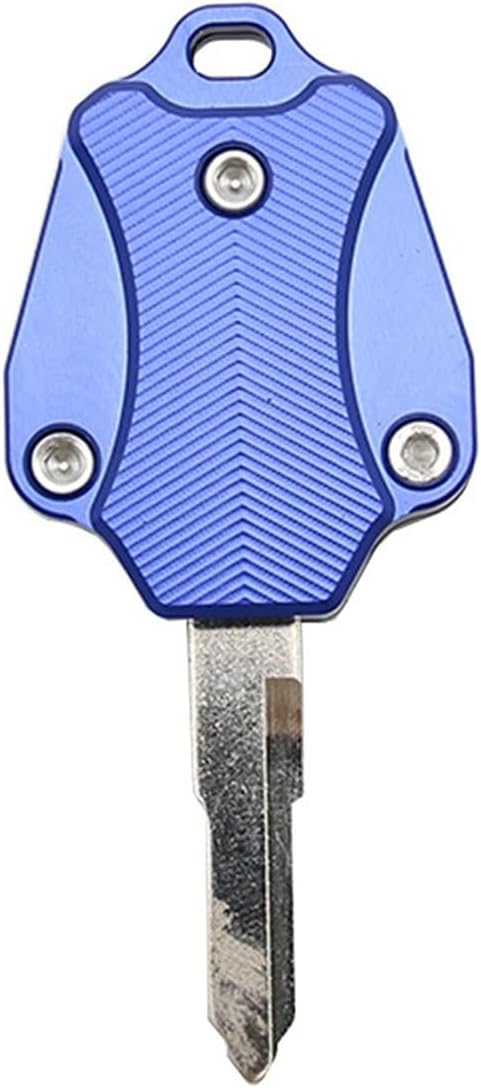 Motorcycle Modification Accessories CNC Key Cover Cap Creative Products Keys Case Shell Compatible with NK150 NK400(Blue Black,Key embryo)