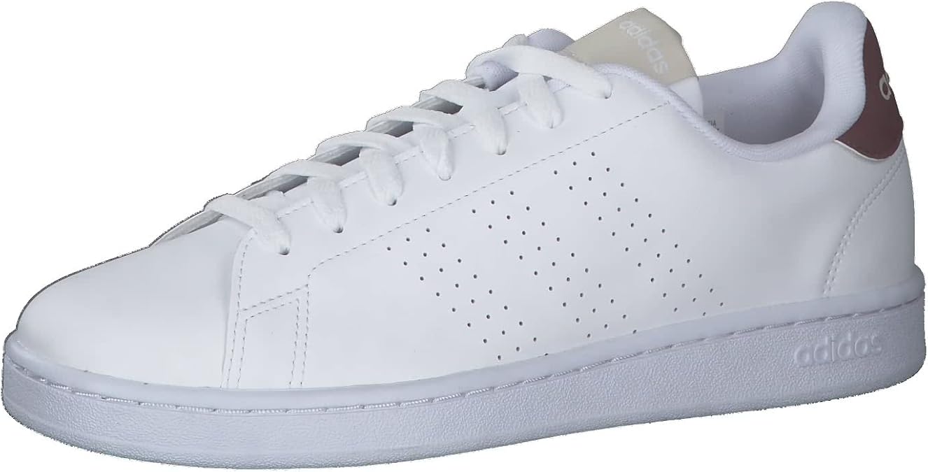 adidas Men's Advantage Sneaker, Ftwr White Ftwr White Shadow Red, 8 UK