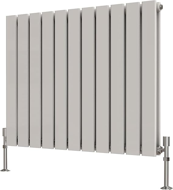 Horizontal Flat Panel Radiator 600x748mm White Double Design RAD Central Heating