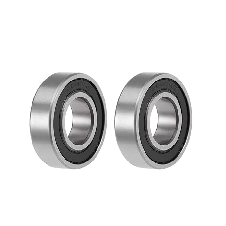 sourcing map 6002-2RS Deep Groove Ball Bearings Z2 15mm X 32mm X 9mm Double Shielded Carbon Steel 2pcs