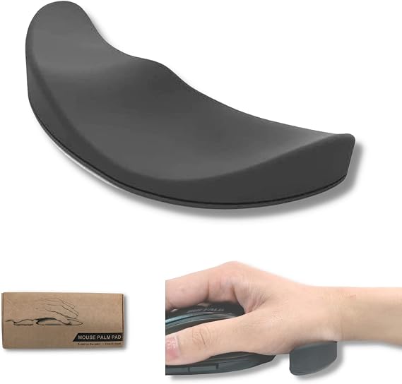 Recommended by Orthopedic DoctorsErgonomic Mouse Wrist Rest Wrist Pad Moves with Your Wrist Right-Handed 1 Piece Right-Handed Black