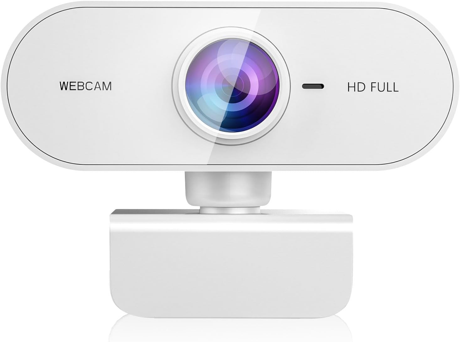 Webcam for PC Laptop MAC with Microphone,HD Streaming Camera,USB C Plug and Play Face Web Cam for Desktop Computer,Youtubers,Video Calling,Windows,Microsoft with Rotatable Clip White