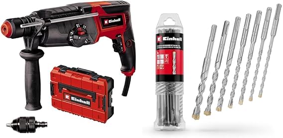 Einhell TE-RH 950/1 5F, Kırıcı Delici + Einhell SDS PLUS uç seti 7 parça, 6-14/160 mm