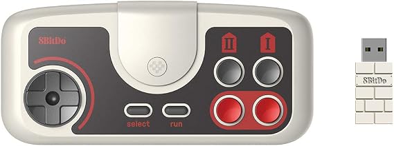 8Bitdo ワイヤレス ゲームパッド PC Engine mini CoreGrafx mini TubroGrafx-16 mini Switch用 浅灰色