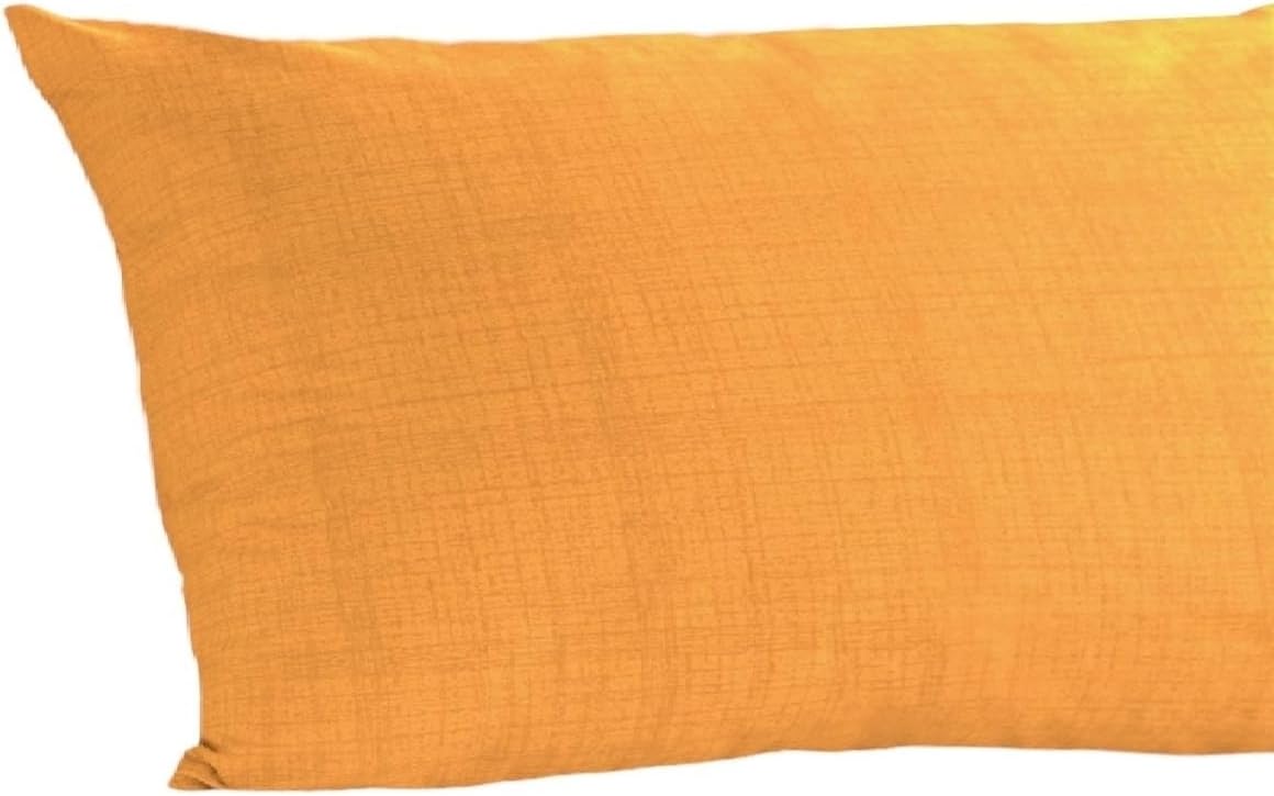 Alla Turca-Ranforce Yan Yatış Yastık Kılıfı 40x120 Cm Sarı (Sarı)