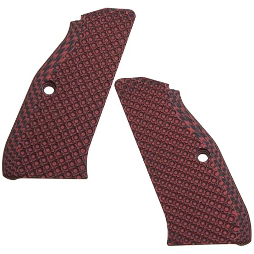 CZ SHADOW-2 CO2 Blowback LOK GRIPS Cz SHADOW2 THIN BOGIES TBG-03 Red Black 4580597563653