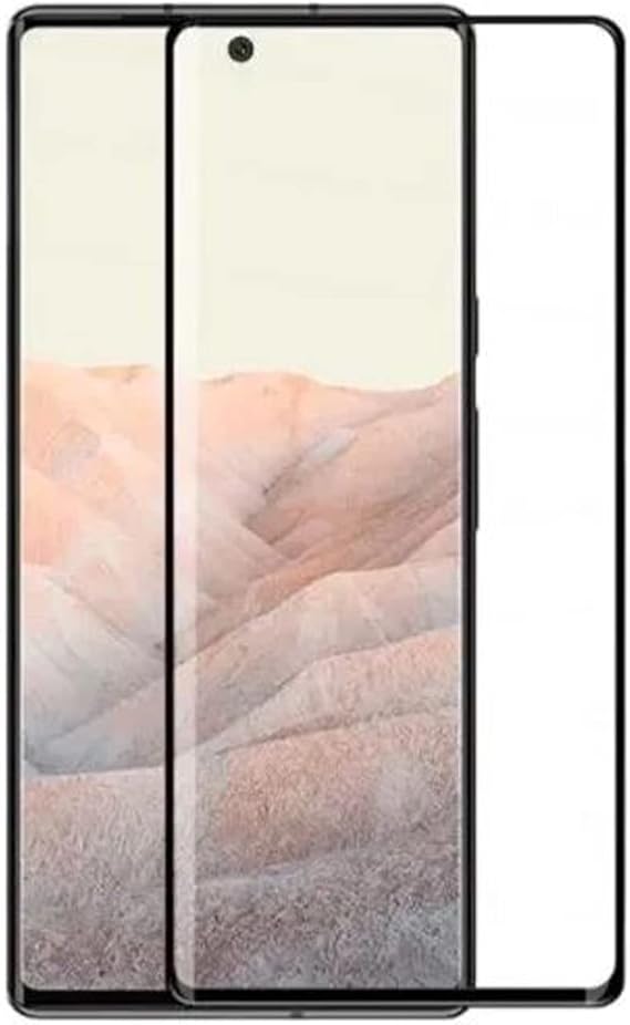 Microcase Google Pixel 6A Tam Kaplayan Çerçeveli Tempered Ekran Koruyucu - Siyah