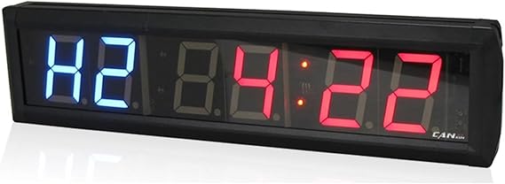 Workout Timer Wall Interval Clock, 2.3'' Gym Timer LED Interval Timer Training And Rest Time Alternate Countdown Stopwatch for Home Gym Fitness(GI2B-2.3R-blueband)